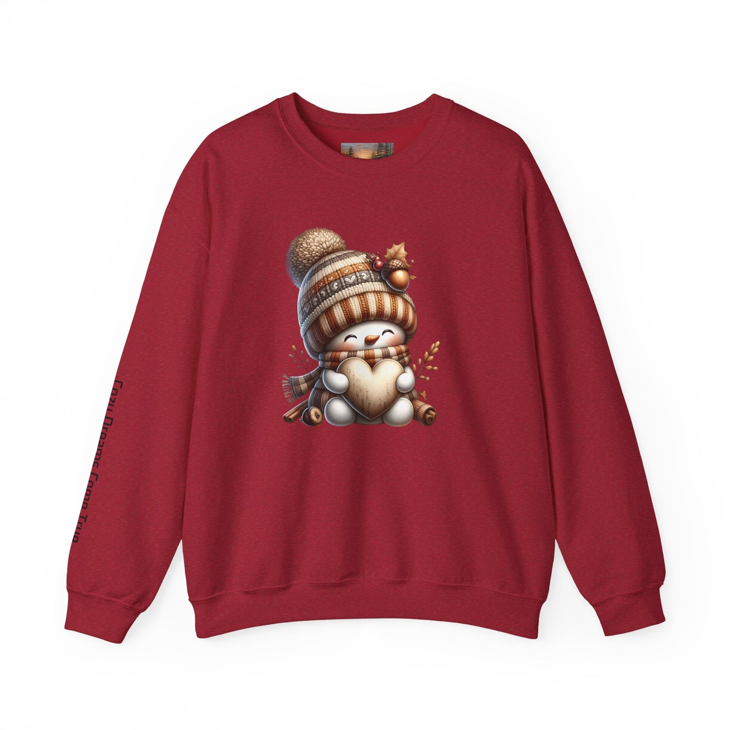 Cozy Dreams Come True Snowman Sweatshirt | Winter Comfort Crewneck, Adorable Holiday Gift, Unisex Seasonal Style
