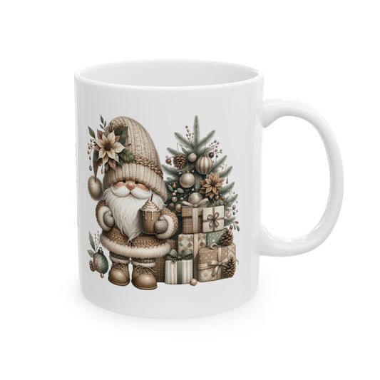"Elf-Made Warmth | Earthy Santa Mug for Cozy Sips & Christmas Cheer"