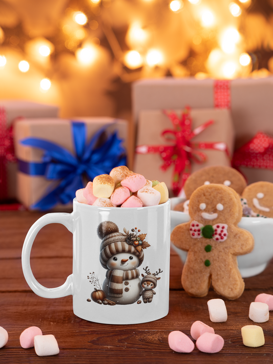 Chillin With My Deer-est Ceramic Mug, Cute Animal Coffee Cup, Fall Decor Mug, Gift for Nature Lovers, Holiday Mug, Cozy Beverages