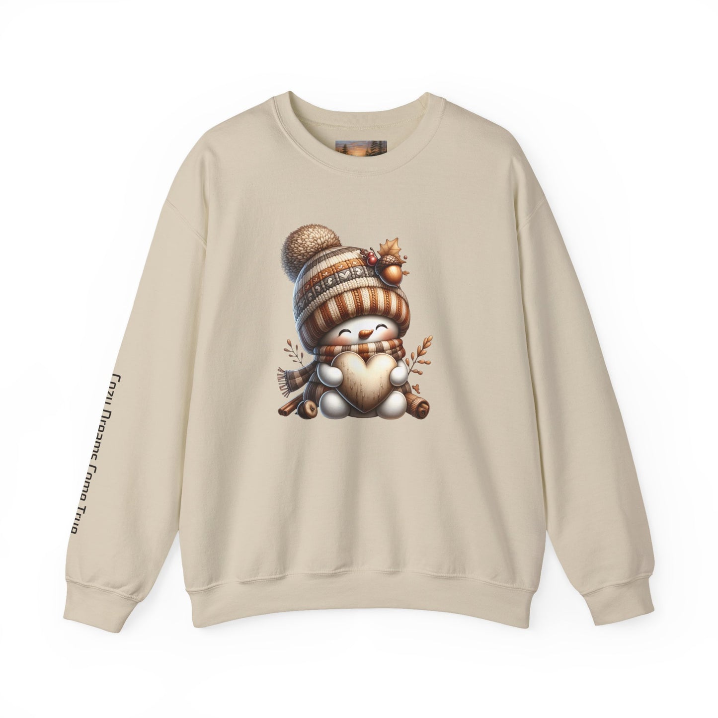 Cozy Dreams Come True Snowman Sweatshirt | Winter Comfort Crewneck, Adorable Holiday Gift, Unisex Seasonal Style