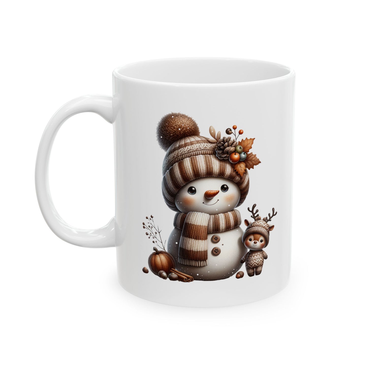 Chillin With My Deer-est Ceramic Mug, Cute Animal Coffee Cup, Fall Decor Mug, Gift for Nature Lovers, Holiday Mug, Cozy Beverages